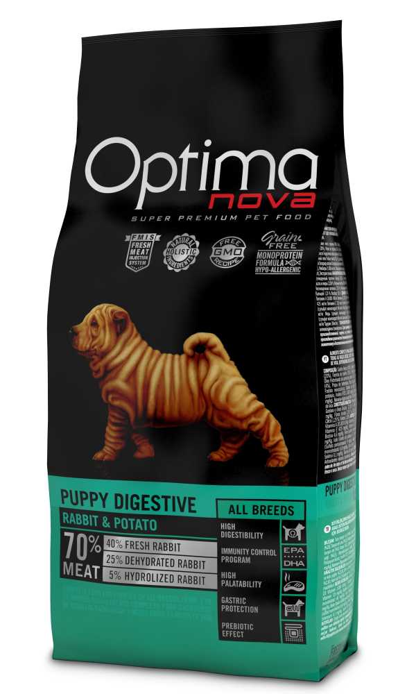 OPTIMAnova dog PUPPY DIGESTIVE GF Rabbit 2kg-11086