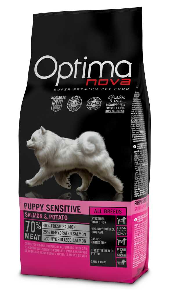 OPTIMAnova dog PUPPY SENSITIVE GF Salmon 12kg-11091
