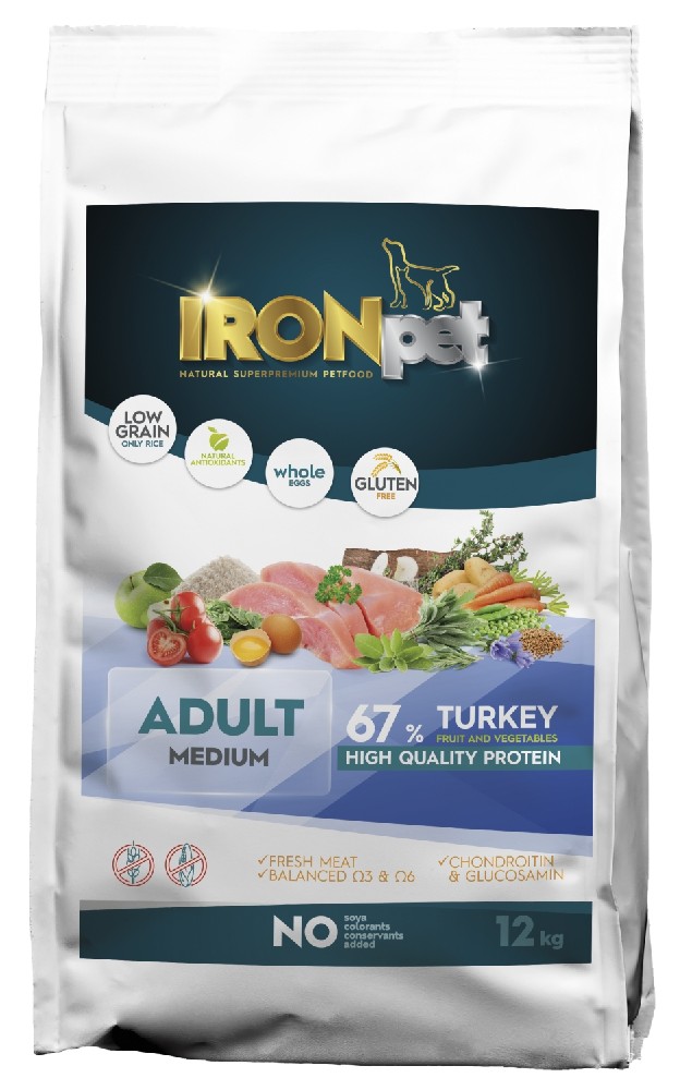 IRONpet TURKEY Medium Adult 12kg-14964