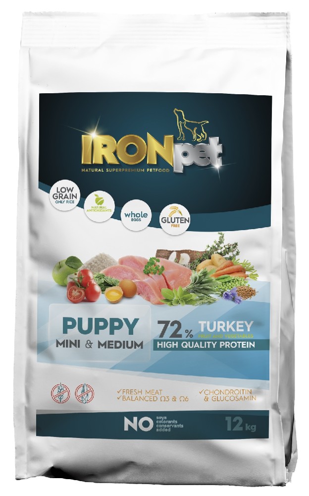 IRONpet TURKEY Puppy Mini & Medium 12kg-14966