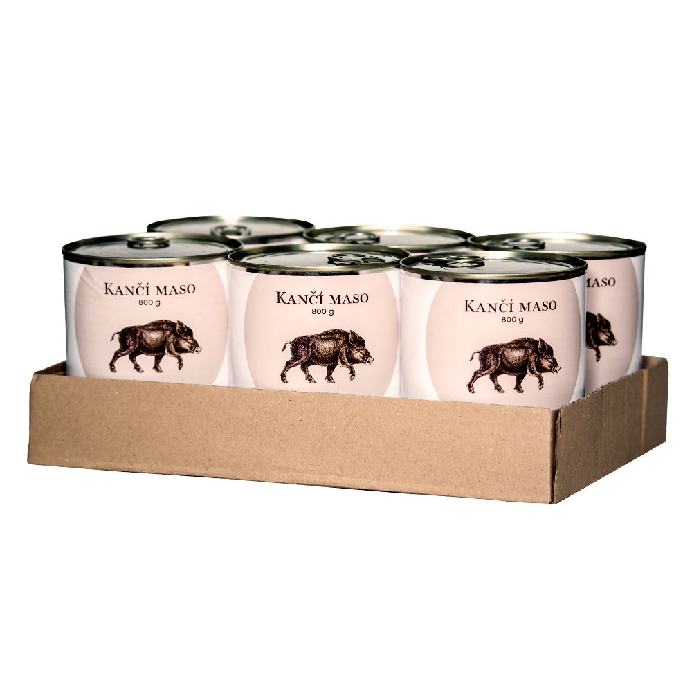 SIX PACK BOHEMIA Kančí maso ve vlastní šťávě 800 g