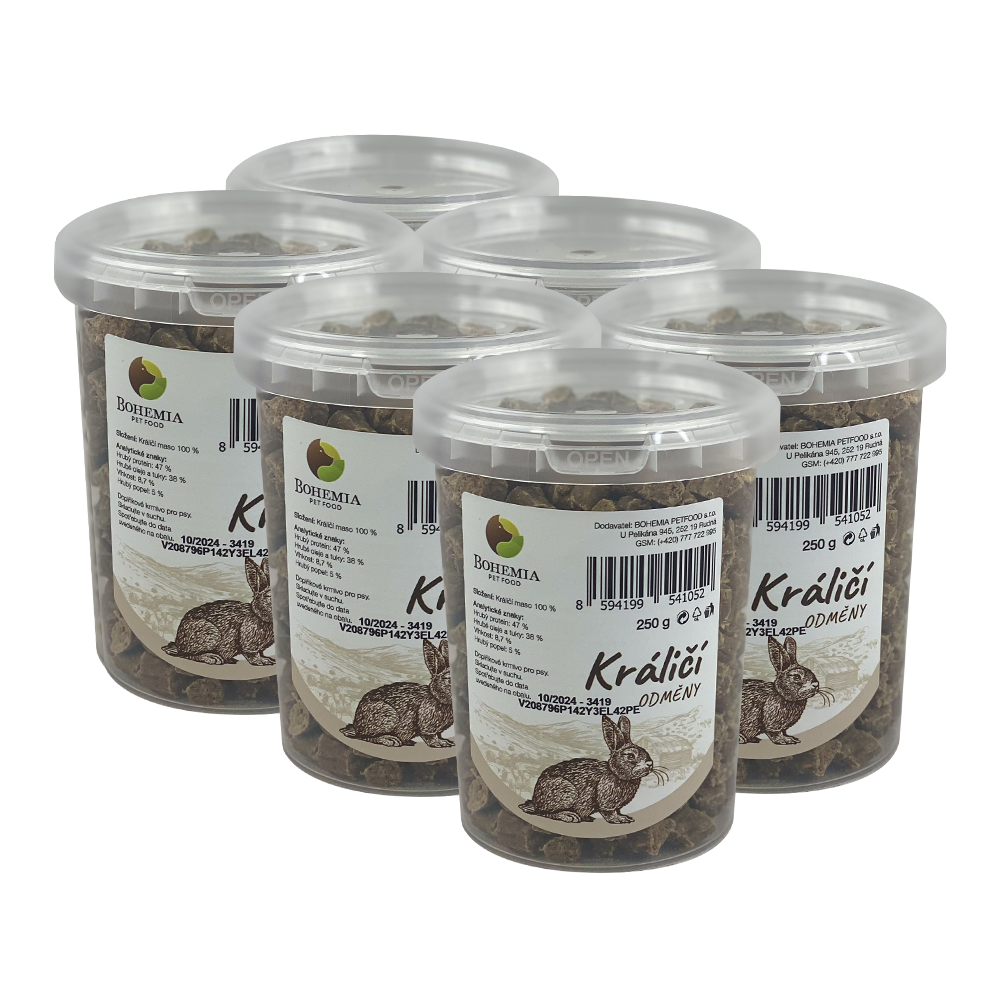 BOHEMIA 6x Králičí odměny 250g