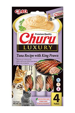 Churu Cat Luxury Tuna Recipe with King Prawn 4x14g
