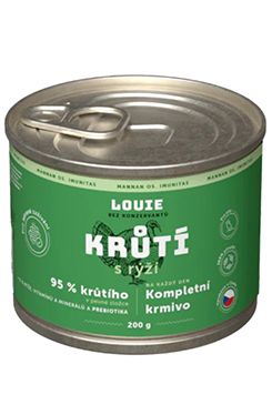 Louie Dog konz. Krůtí s rýží a prebiotiky 200g