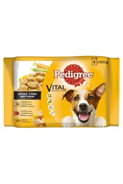 Pedigree kapsa Adult kuře+zelenina/hovězí+zel 2+2x100g