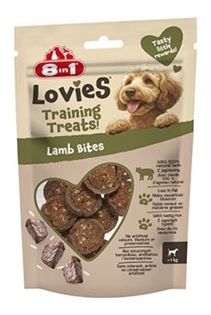 Pochoutka 8in1 Lovies Training Treats Lamb Bites 90g