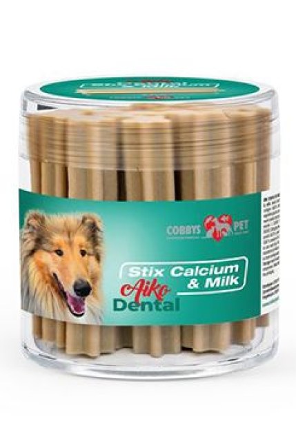 Pochoutka Aiko Dental Stix Calcium&Milk 6,4cm/220g