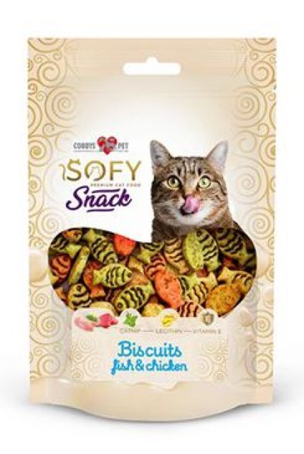 Pochoutka Aiko Cat SOFY Snack Bisciut Fish&Chicken 50g