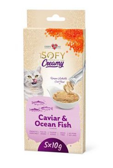Pochoutka Aiko Cat SOFY Creamy Caviar&Ocean Fish 5x10g