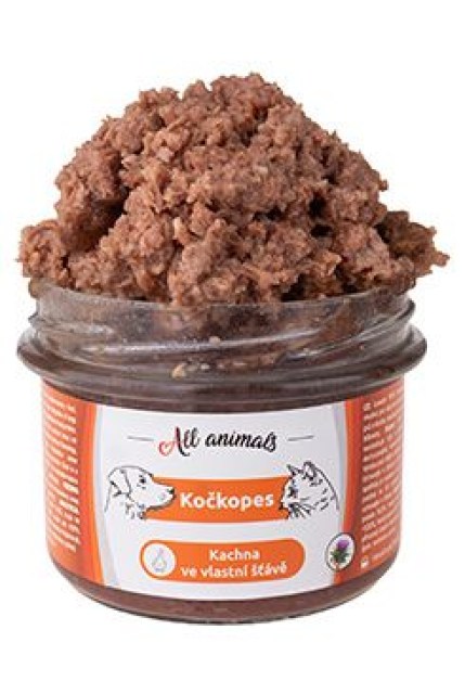 All Animals kočkopes sklo Kachna ve vlastní šťávě 200g