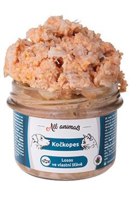 All Animals kočkopes sklo Losos ve vlastní šťávě 200g