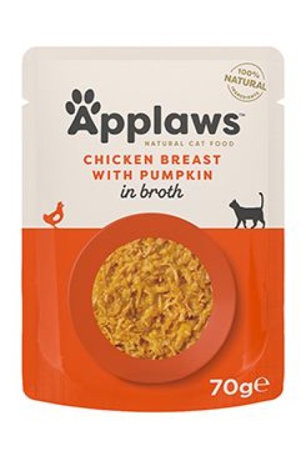 Applaws Cat kapsa Adult Broth kuřecí prsa s dýní 70g