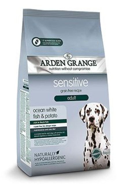 Arden Grange GF Dog Adult Sen.Oc.White Fish&Potato 6kg