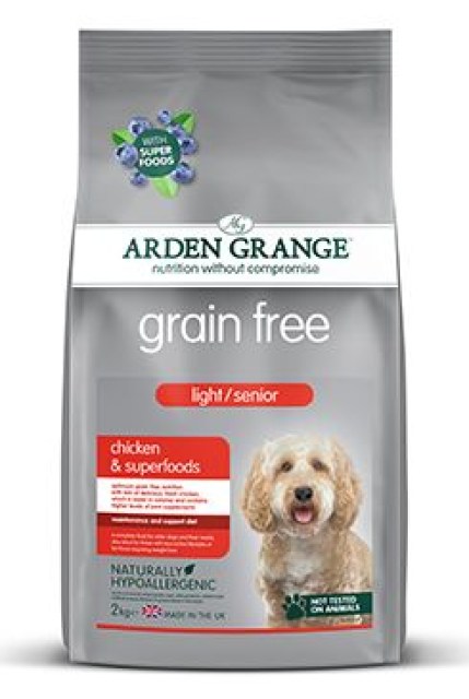 Arden Grange GF Dog Light/Senior Chick&Superfoods 2kg