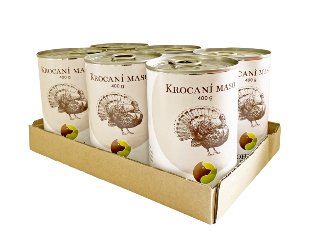 SIX PACK BOHEMIA Krocaní maso ve vlastní šťávě 400g
