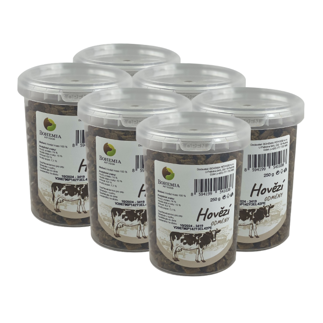 BOHEMIA 6x Hovězí odměny 250g