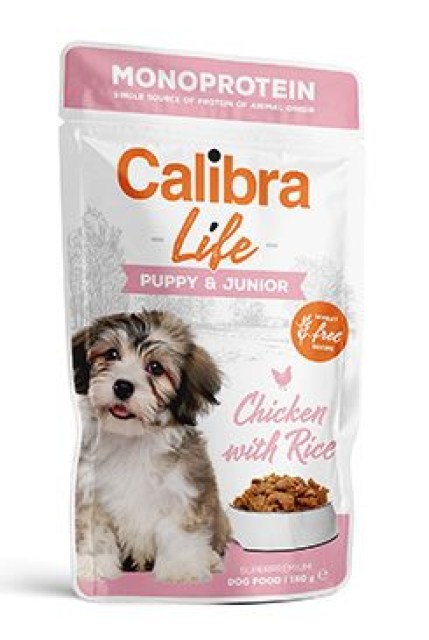 Calibra Dog Life kapsa Puppy&Junior Chicken 150g