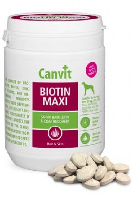 Canvit Biotin Maxi pro psy ochucený 500g