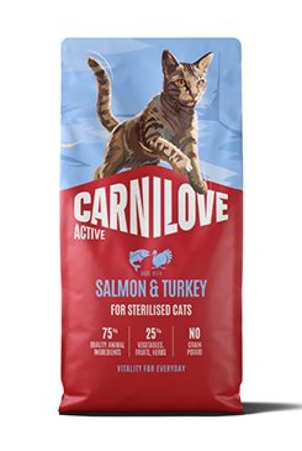 Carnilove Cat Active Dry Salmon&Turkey Steril.Ad.AB6kg