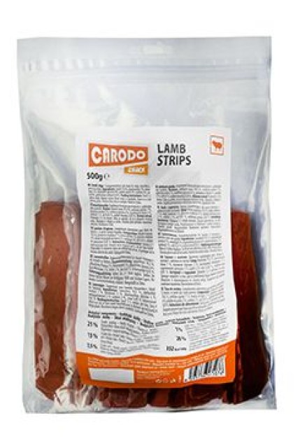 CARODO Dog poch. Jehněčí proužky 500g