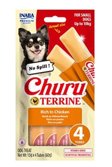 Churu Dog Terrine kuřecí plemena S 4x15g