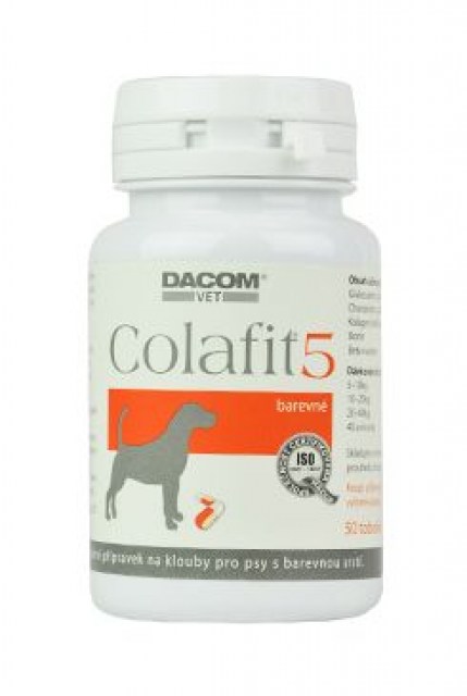 Colafit 5 na klouby pro psy barevné 50tbl