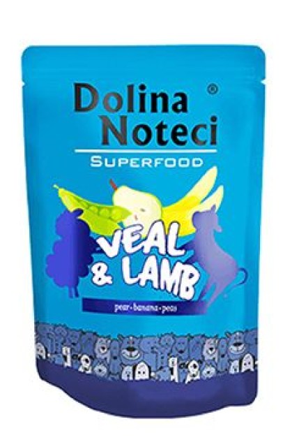 Dolina Noteci Dog kapsa SUPERFOOD telecí/jehně 300g