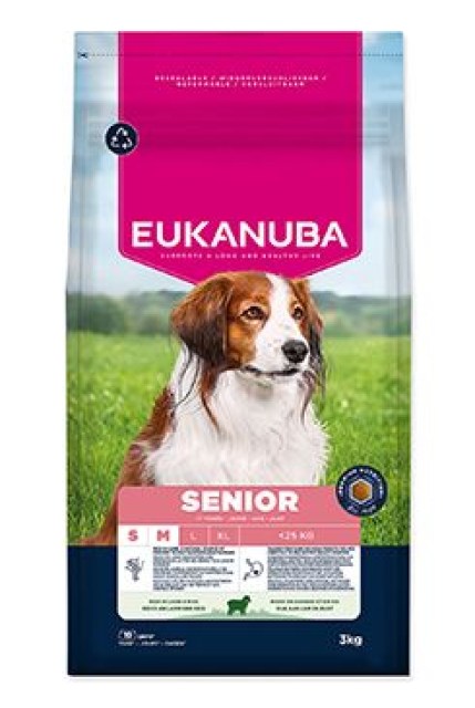 Eukanuba Dog Senior Small&Medium rich in Lamb 3kg