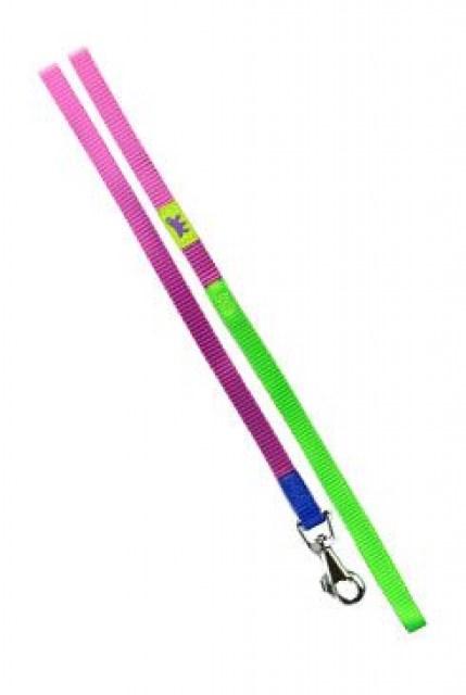 Vodítko nylon CLUB G 10mmx120cm fialovo-zelené FP 1ks