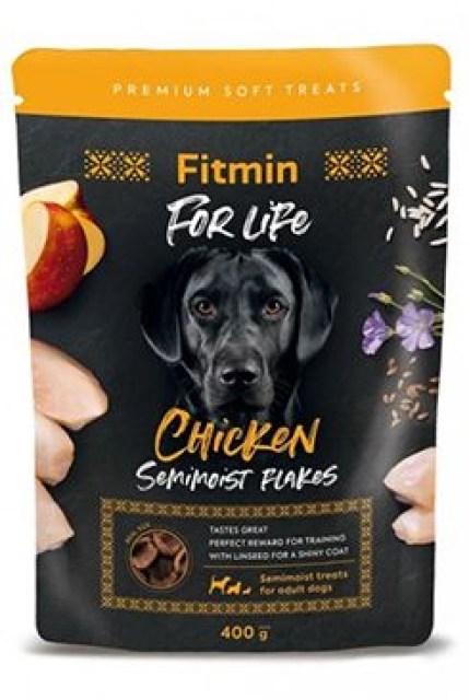 Fitmin FL dog poch. Semi-Moist Chicken Flakes 400g