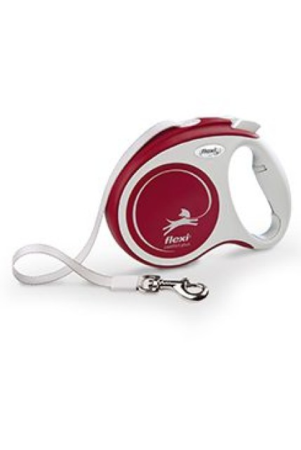 Vodítko FLEXI Comfort Plus M pásek 5m/25kg červená