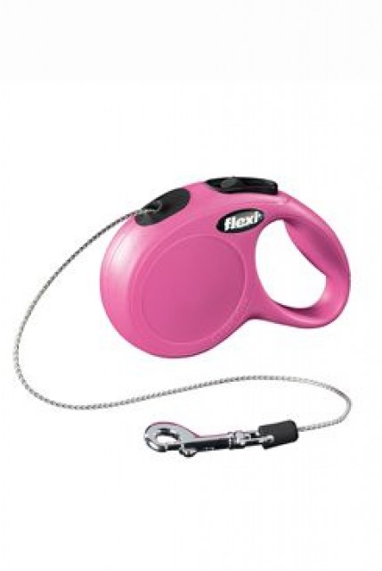 Vodítko FLEXI Classic NEW XS lanko 3m/8kg růžová