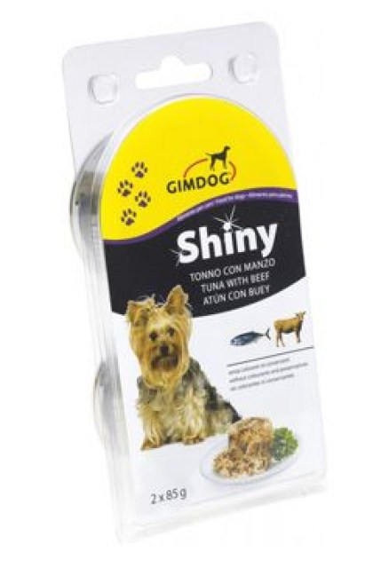Gimdog konz. ShinyDog tuňák/hovězí 2x85g