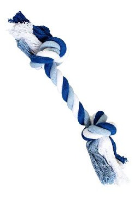 Hračka pes Uzel bavlněný 25cm/75g modrá/bílá HipHop