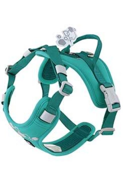 Postroj Hurtta Weekend Warrior II ECO paví zeleň 45-60