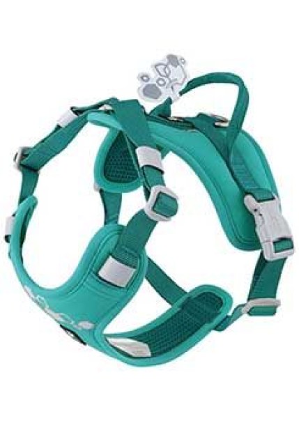 Postroj Hurtta Weekend Warrior II ECO paví zeleň 55-70