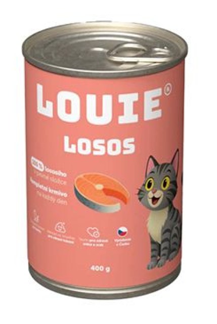 Louie Cat konz. Losos s prebiotiky 400g