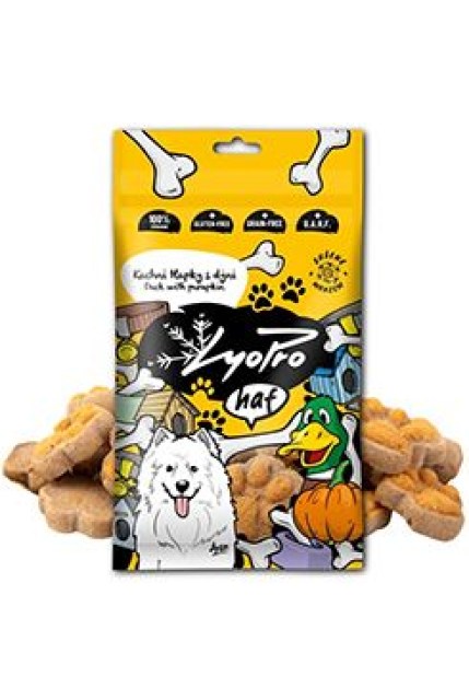 Lyopro DOG poch. mrazem sušené Kachní tlapky s dýní50g