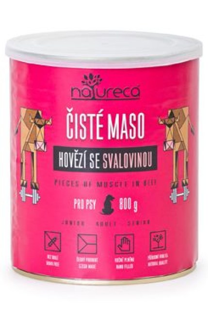 NATURECA konz. hovězí se svalovinou pro psy 800g