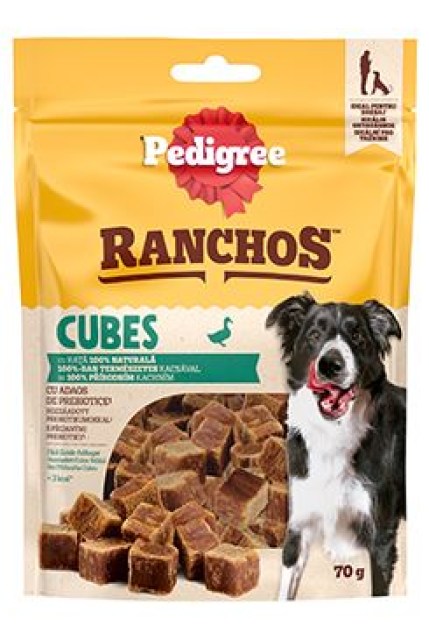 Pedigree poch.Ranchos Cubes kachní 70g