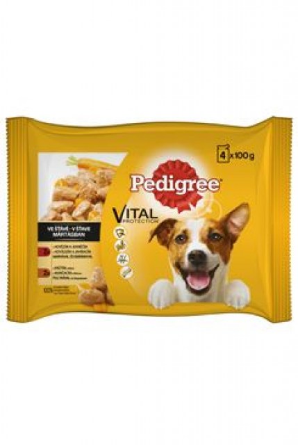 Pedigree kapsa masový výběr s mrkví ve šťávě 4x100g