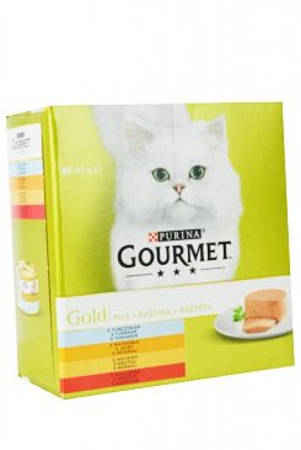 Gourmet Gold Mltp konz. kočka paštiky 8x85g