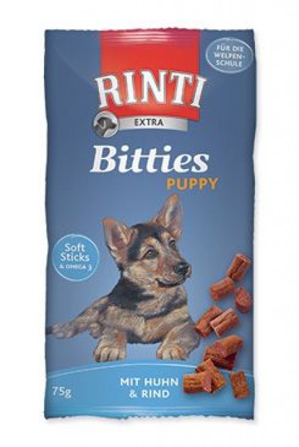 Rinti Dog Extra Bits Puppy pochoutka kuře+hovězí 75g