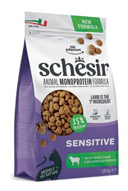 Schesir Cat Animal Monoprotein Sensitive jehněčí 1,5kg