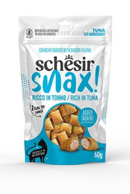 Schesir Cat Snax! pochoutka Tuňákové polštářky 60g