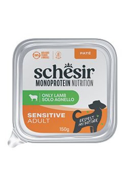 Schesir Dog vanička Monoprotein Jehněčí paté 150g