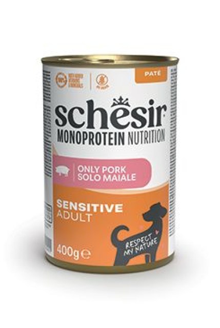 Schesir Dog konz.Monoprotein Šunka paté 400g