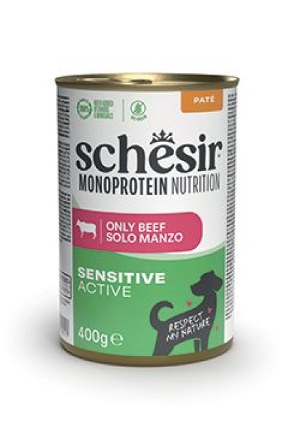 Schesir Dog konz.Monoprotein Active Hověcí paté 400g