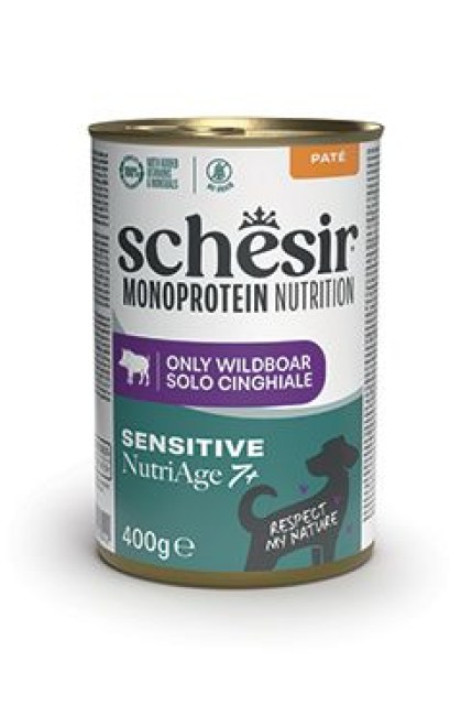 Schesir Dog konz.Monoprotein Senior Divočák paté 400g