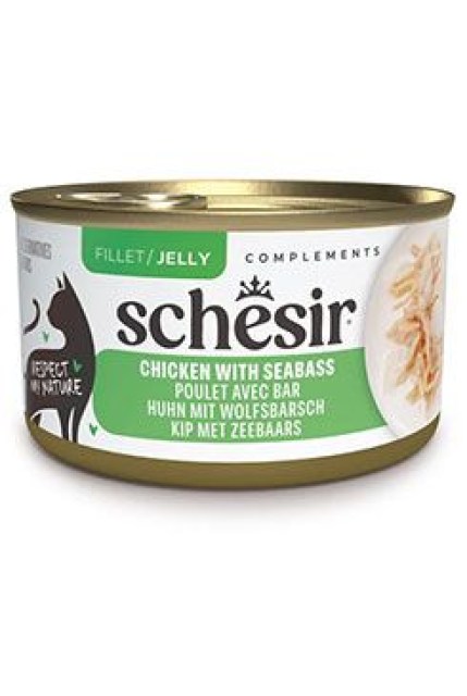 Schesir Cat konz. Complements kuře/moř.vlk želé 70g